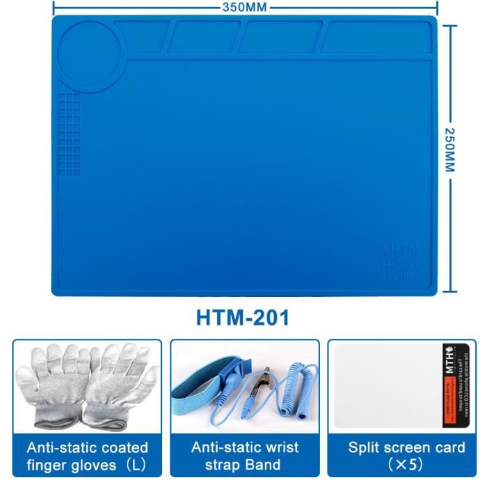 Sous-main De Peinture En Silicone Avec Clip D'absorption Magnétique - Grand T