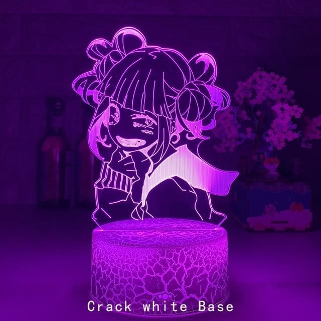 7 Couleur Non à distance - Lampe à l'effigie de MY HERO ACADEMIA Himiko Toga en 3D, luminaire décoratif d'int