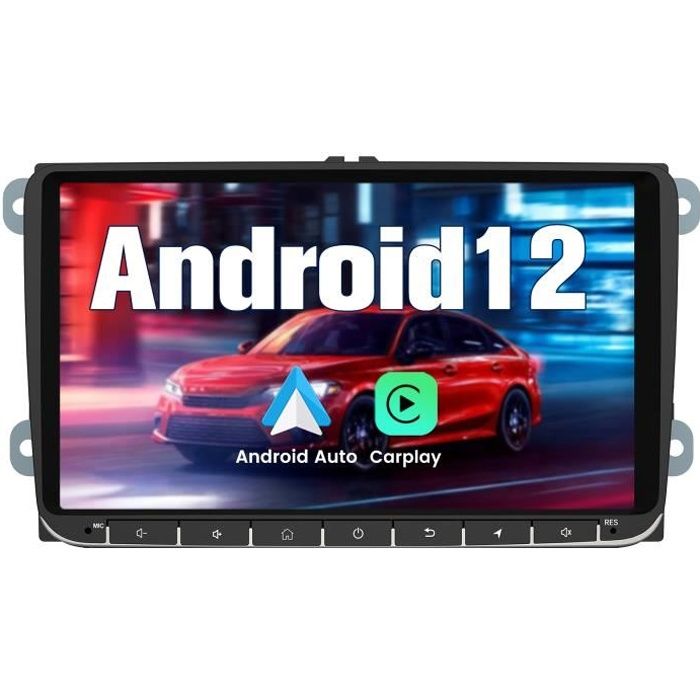 AWESAFE Autoradio Android 12 pour Golf 5 6 VW Passat Polo Seat Skoda(2Go+32Go)9 pouces avec Carplay GPS WiFi Bluetooth Android Auto