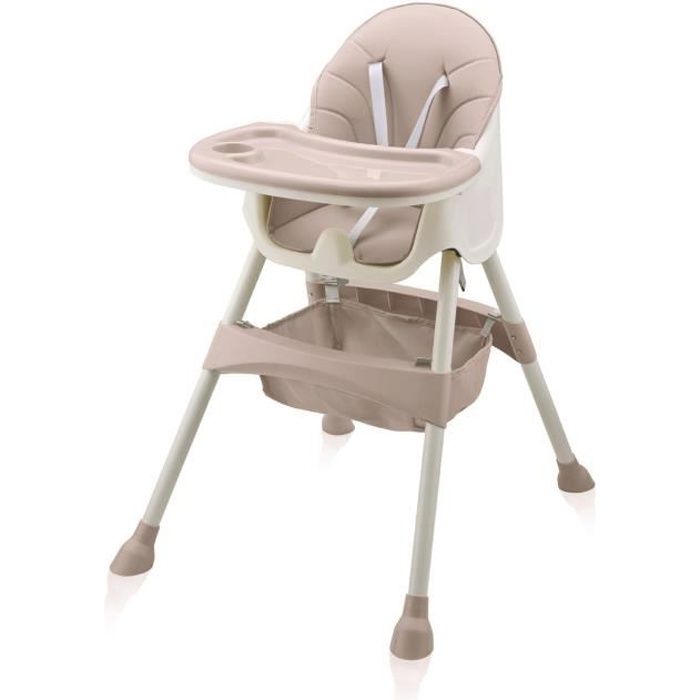 Baby Vivo Chaise haute Bébé 2 en 1 réglable pour Enfant avec Tablette Amovible de 6 Mois à 3 Ans - Oscar en Rose