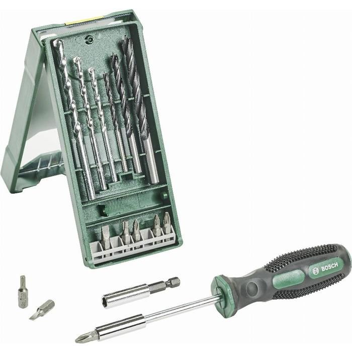 Bosch Jeu de 14 embouts et forets avec porte-embout magnétique Mini X-Line 2607017654 Multicolore - vue 1