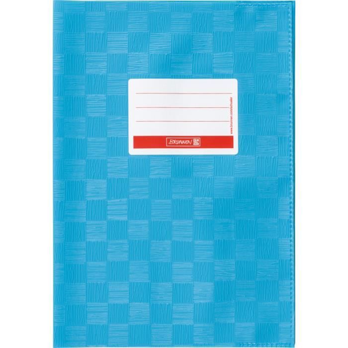 Protège-cahier Transparent A5 Brunnen - Avec étiquette Nominative, En PVC Résistant, Pour école