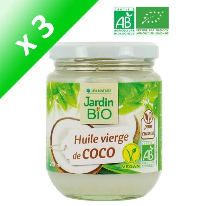 Lot De 3 Jardin Bio Huile Vierge De Coco Bio 200 Ml Achat Vente Huile Huile Vierge De Coco Lot 3 Cdiscount