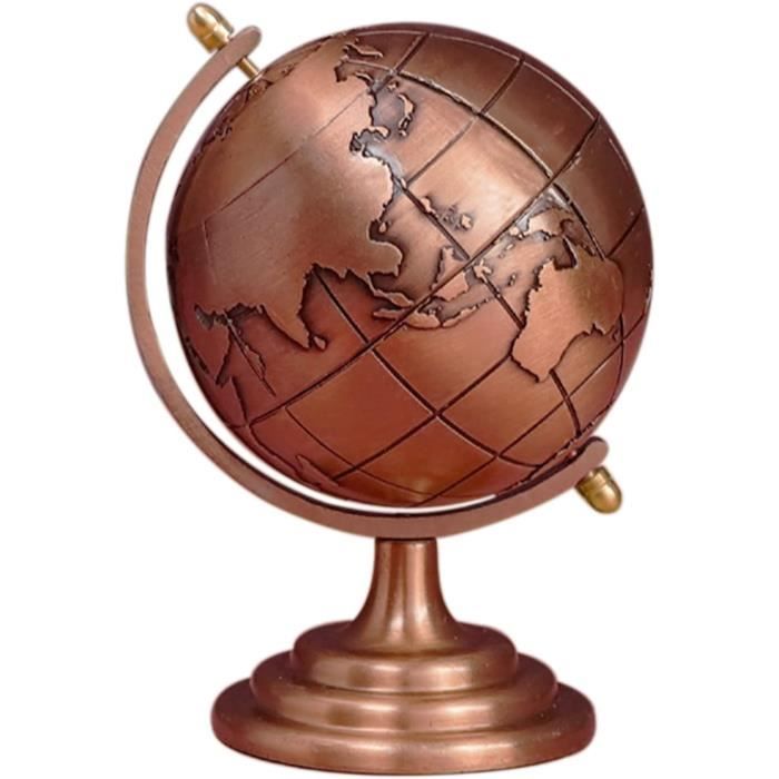 Globe Terrestre En Bois Décoratif De Bureau Globe Rotatif Terre