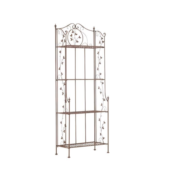 Étagère - CLP - ARONA - Fer forgé - Pliable - Shabby chic