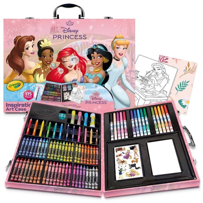 Malette de coloriage - CRAYOLA - Inspiration Art Case - Princesses Disney - Dès 5 ans