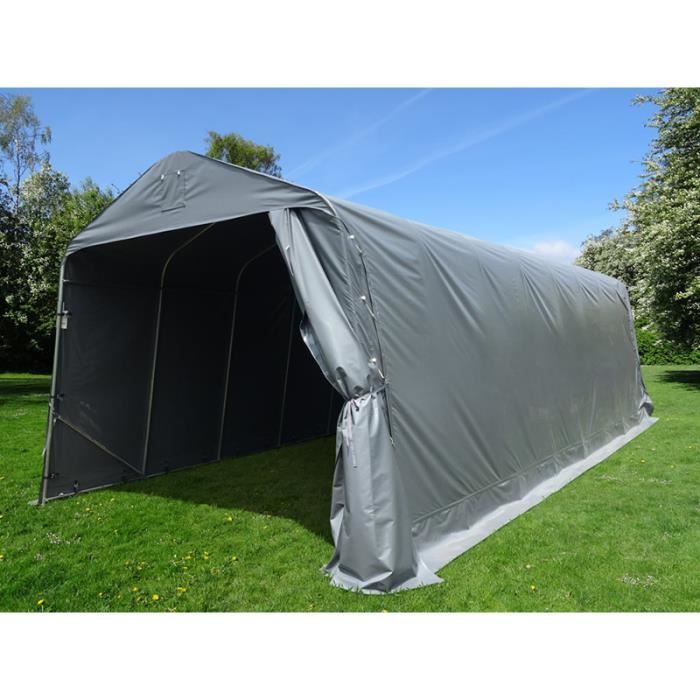 Tente Abri Garage PRO 3,77x9,7x3,18m PVC, Gris Dancover Abris Voiture -  Cdiscount Jardin