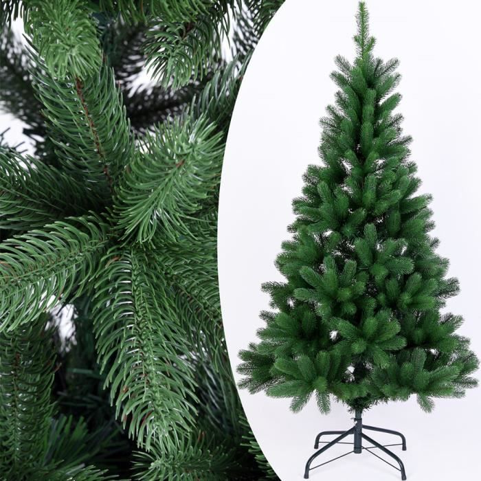 Sapin de noël artificiel vert 140 cm 470 branches Sapin artificiel réaliste Montage facile 