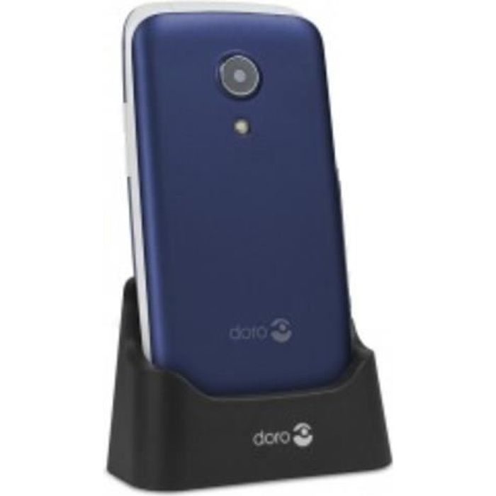 Achat T&eacute;l&eacute;phone portable Doro 2414, Clapet, 6,1 cm (2.4"), 3 MP, Bluetooth, 800 mAh, Bleu, Argent pas cher