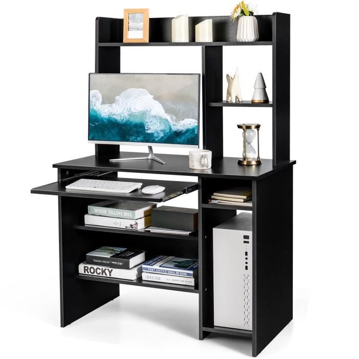 Bureau de direction 160 x 80 cm, grande table d'ordinateur moderne, table d'étude