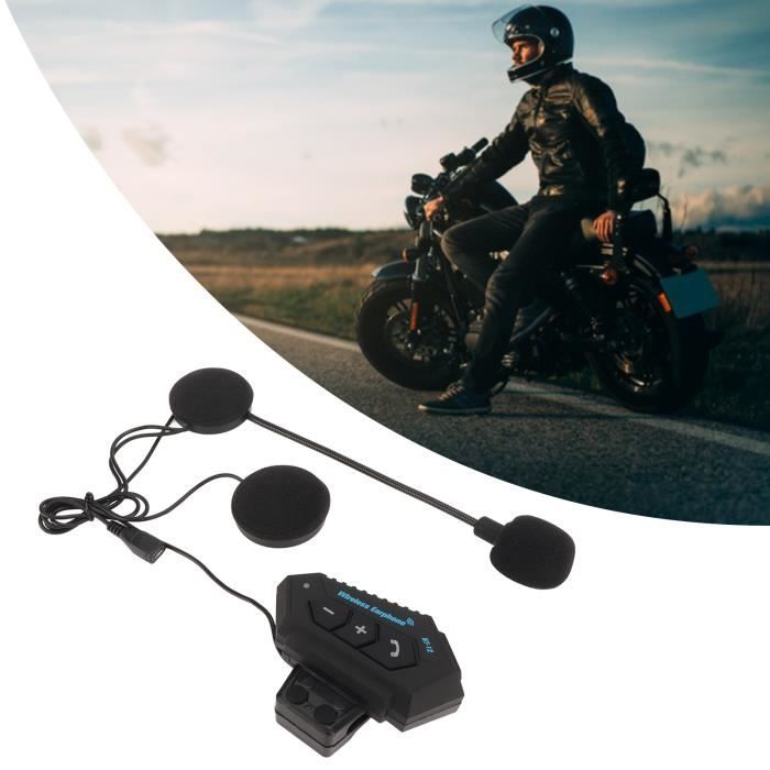 HENCasque Bluetooth pour casque de moto Casque de Moto Casque Bluetooth, Casque D