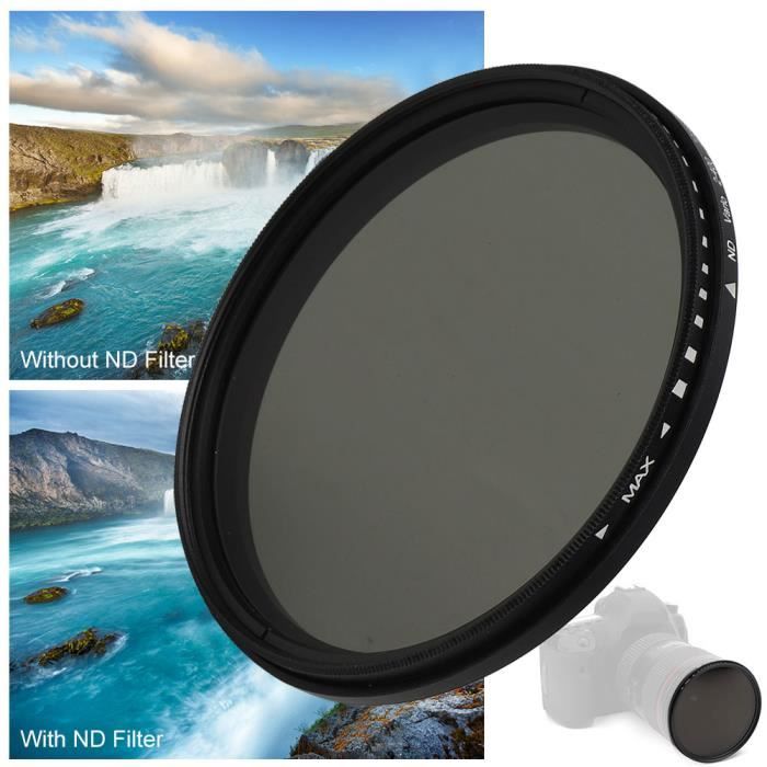 etc. Cascades Flux Vagues awstroe Filtre dobjectif ND 67 mm ND2-400 pour Objectifs dappareil Photo Canon/Nikon/Sony/Pentax/Olympus/Fuji pour Écrans Dynamiques 