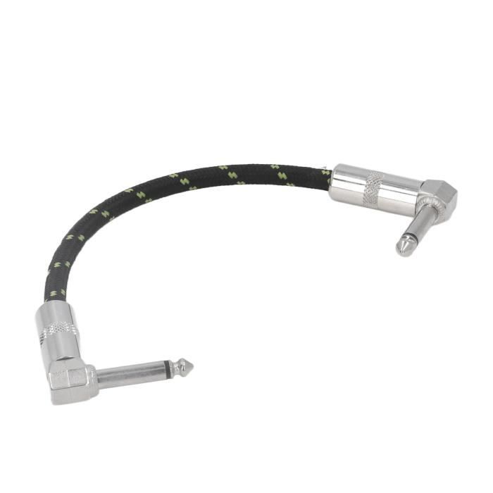 Câble Alimentation Pour Pédales D'effets Guitare - Connecteur Coudé - Longueur 32 Cm