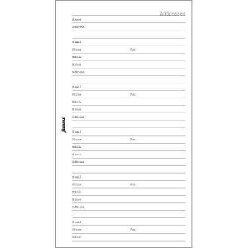 Filofax Bloc-notes Nom/adresse/email/téléphone fixe/fax/téléphone portable (Import Royaume Uni)