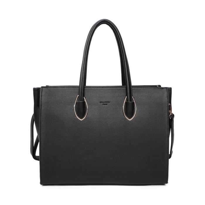 Gallantry Sac Cabas Femme Silimi Cuir Semi rigide Noir NOIR Cdiscount Bagagerie Maroquinerie