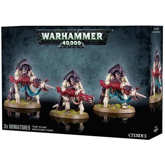 Figurine Warhammer 40k Tyranids Garde des Ruches - Games Workshop - Blanc/Rouge/Violet - 102 pièces