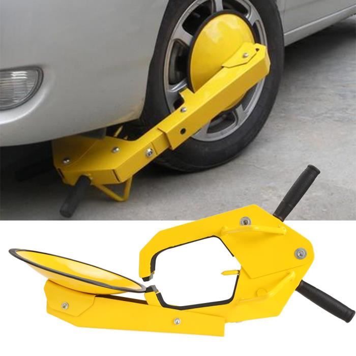 Sabot De Roue Antivol Réglable - 9 Trous Pour Pneus 165-285mm - Pour Voiture, Caravane, Remorque