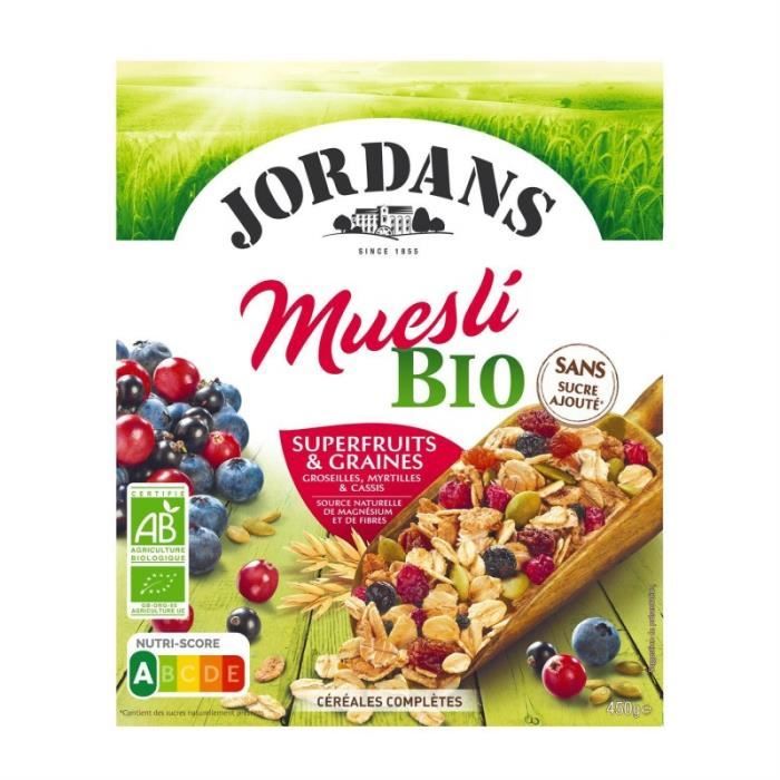 JORDANS Muesli Bio Superfruits Et Graines 450G Lot De 3 Cdiscount