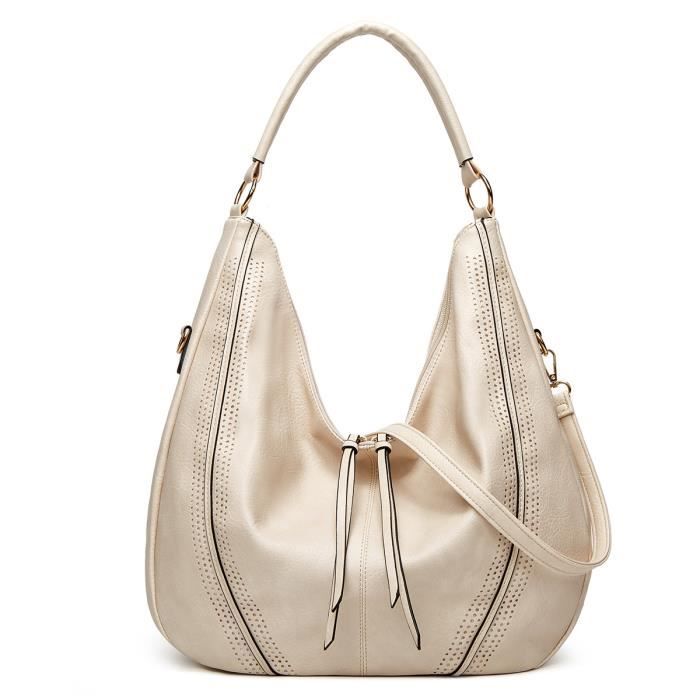 Sac Cabas Femme En Cuir PU - Grand Format 12x38x27 Cm - Sac Ordinateur Portable Et Courses - Multifonction