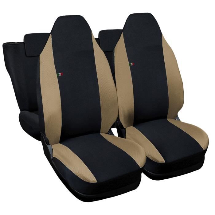 Lupex Shop Housses de siège auto compatibles pour Aygo Noir Beige