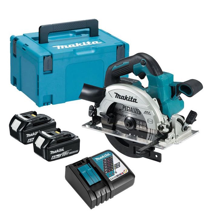 Scie circulaire 18V LXT Ø165 mm 2x60 Ah en MAKPAC MAKITA DHS660RGJ
