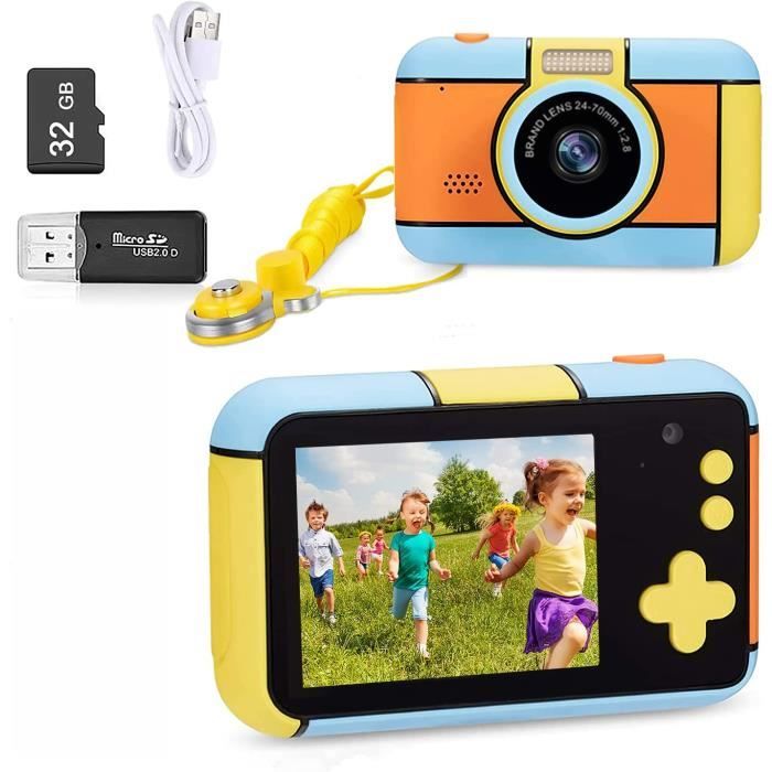 Appareil Photo Numérique Enfant 20 MP – Écran IPS 2 Pouces, Double Objectif, Filtre Fun | Idéal Pour Selfies Et Jeux