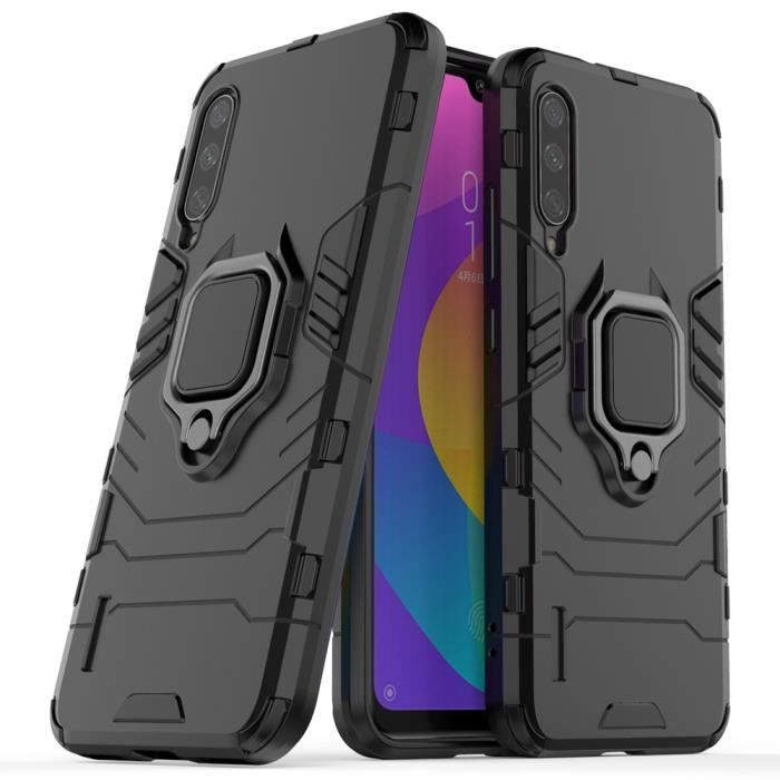 Mayaxess Coque pour Xiaomi Redmi 15 5G avec Anneau Rotatif Magnétique et Cache Caméra Rouge - Coque téléphone