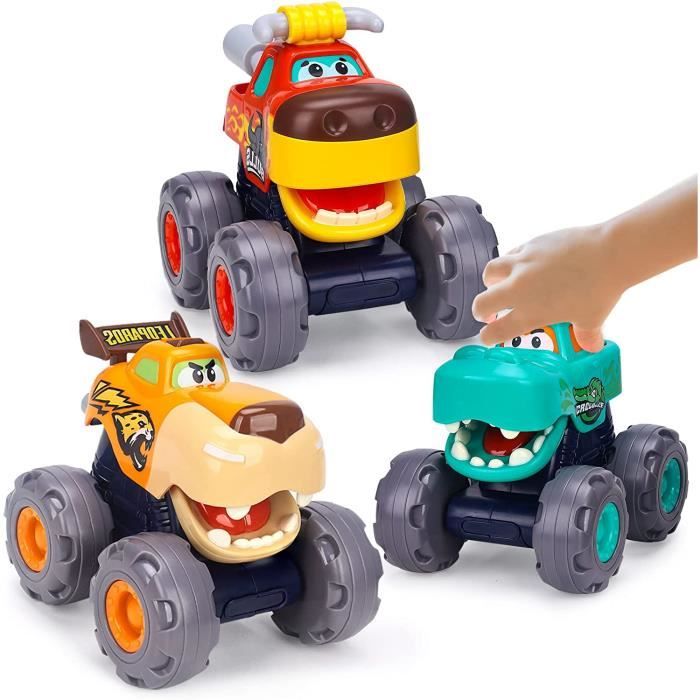 Monster Truck Voiture Bebe ,Voiture Friction Jouet Pull Back Voiture Enfant  1 2 3 Ans, Voiture Cars Jouet , Jouet Cadeau Enfant - Cdiscount Jeux -  Jouets