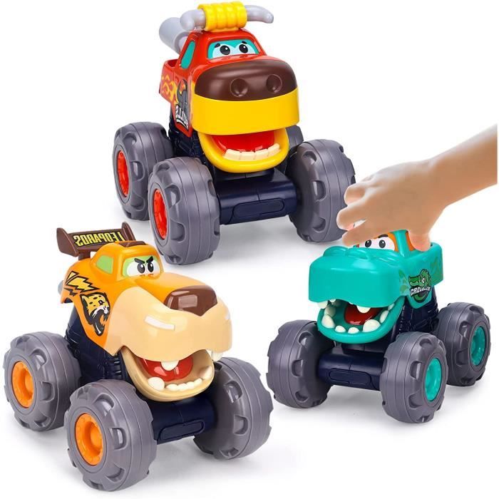 Inertiel Tout-terrain Véhicule Jouet Voitures, enfants Mini Pneus en  caoutchouc Monster Truck Coloré Pull Back Voitures Jouet, cadeaux pour  garçons Filles 1pc