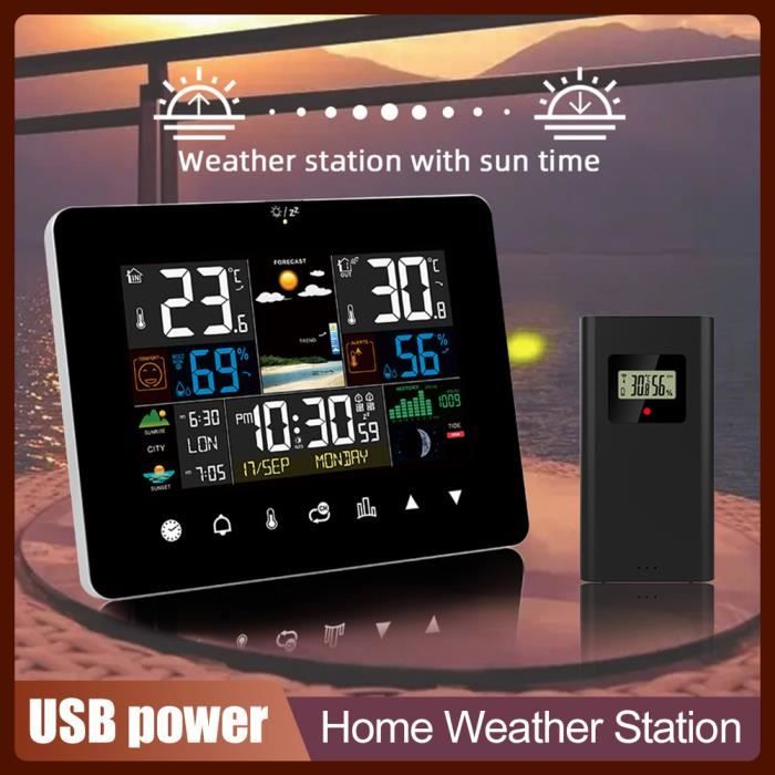 Station Météo Chaowei CW8083 – Baromètre, Montre, Réveil, Rétro-éclairé – Neuf