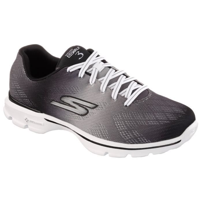 Skechers Go Walk 3 Pulse Baskets Femme Noir/blanc Cdiscount