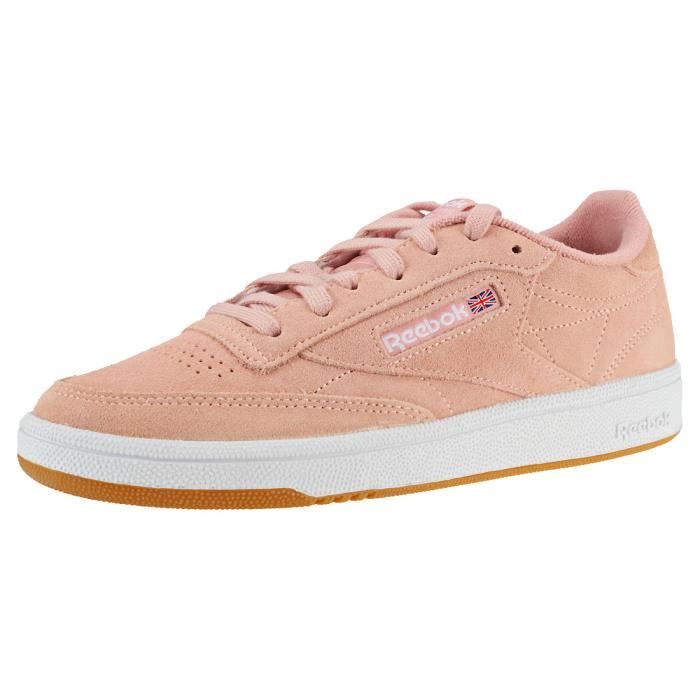 reebok club c femme orange