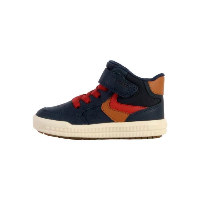 Geox Basket Montante - GEOX - Arzach - Marine/Cognac - Enfant - Synthétique - Plat