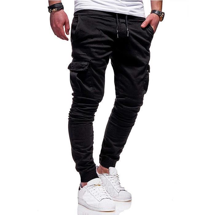 Pantalons Hommmes Nouvelles Poches Sur Le Côté Crayon Joggers