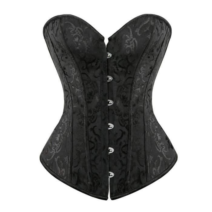 Corset Femme En Satin Avec Lacets – Corset Sous La Poitrine Style Gothique Ou Mariée, Grande Taille, Pour Festival Ou Cosplay