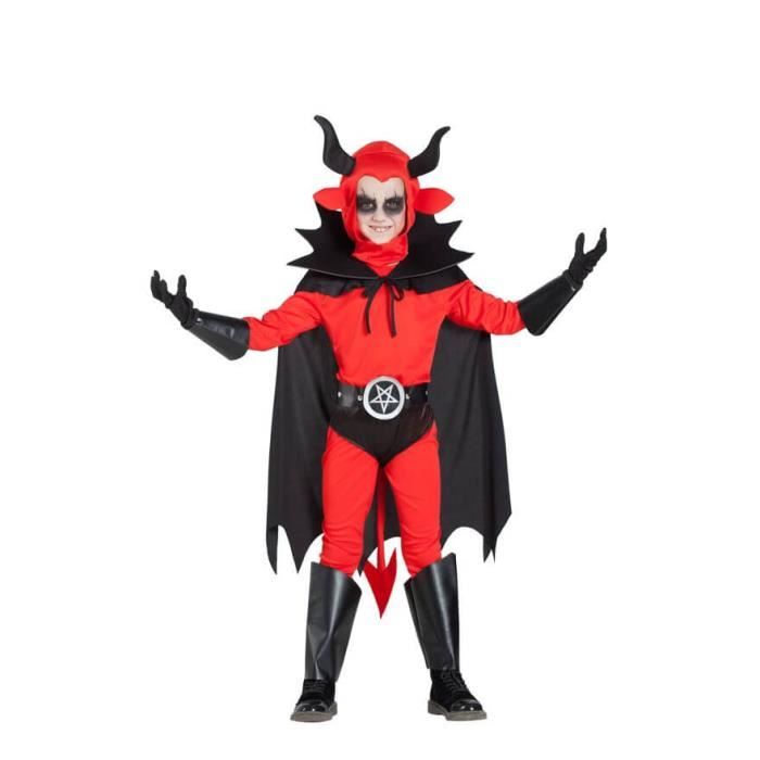 Déguisement De Diable Pour Bébé/enfant | Combinaison Avec Capuche, Ailes Et Queue, Pour Halloween Et Carnaval
