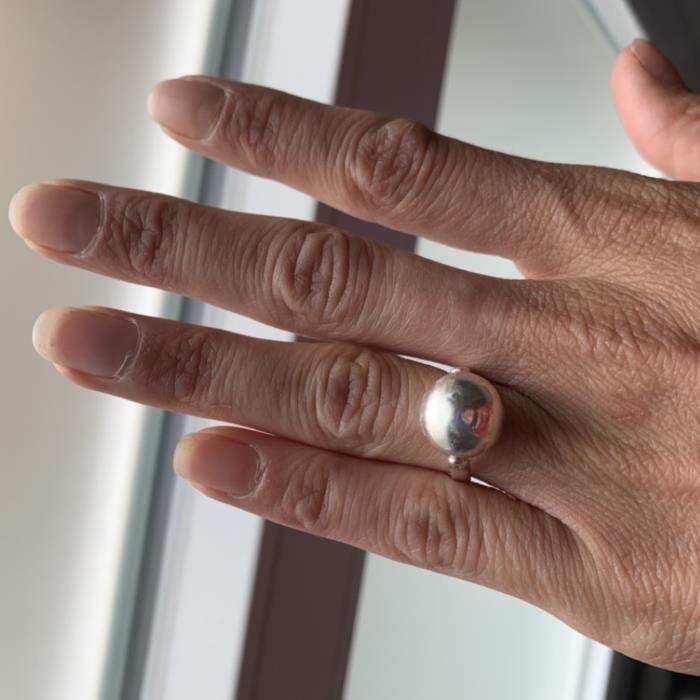 Bague boule Argent massif 925 garanti sans nickel