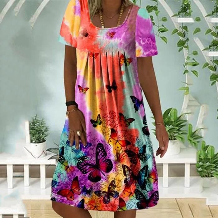 Robe store imprimé papillon