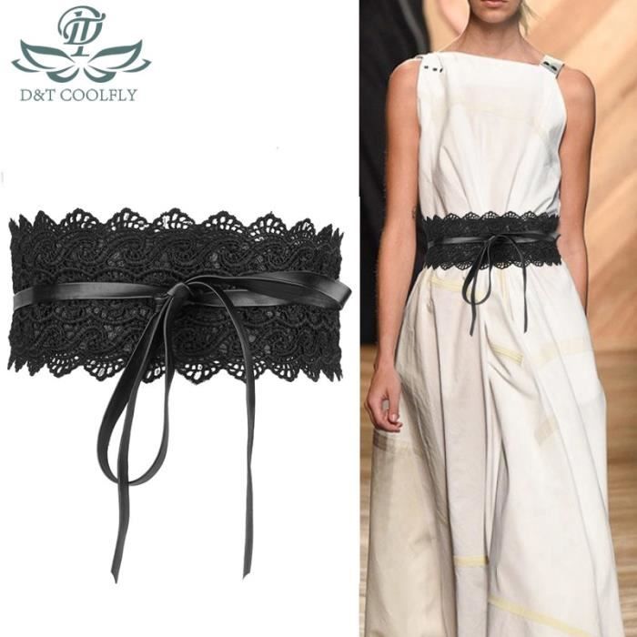 CEINTURE ceinture en dentelle pour femmes nouveau Corset large noir elegant cravate robe de mariee mode C1 A9784663 Blanc Cdiscount Pret a Porter
