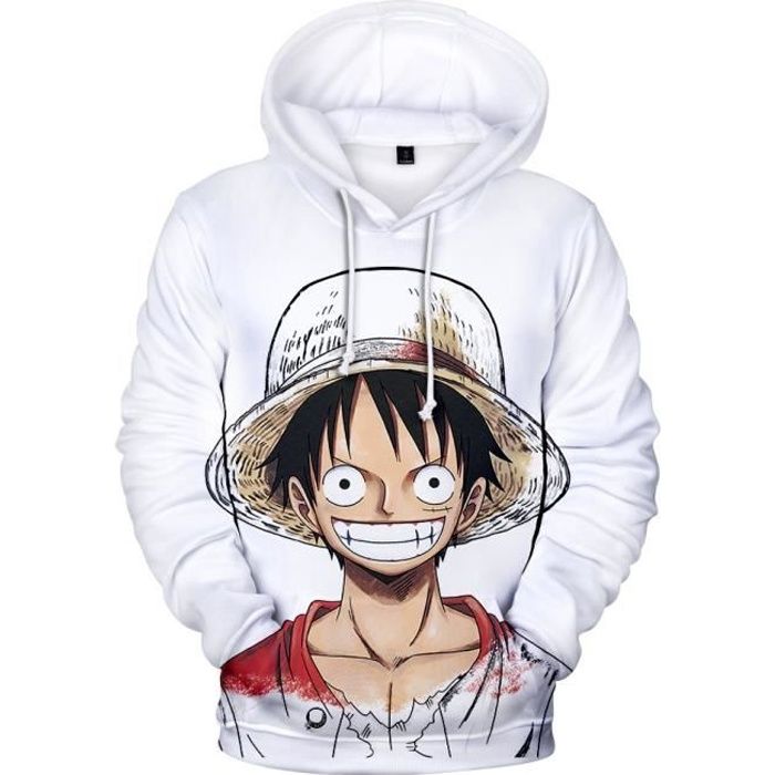 Sweat Capuche 3D Gar on One Piece avec Figurine d Anime Cool