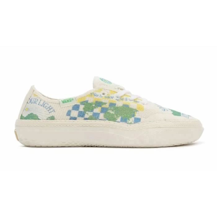 Vans Baskets Vans Circle Vee Eco Theory - Blanc - Homme - Textile - Lacets - Plat