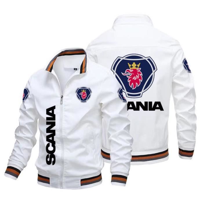 Blouson Homme SCANIA imprim Mode Regular Fit Col montant Veste