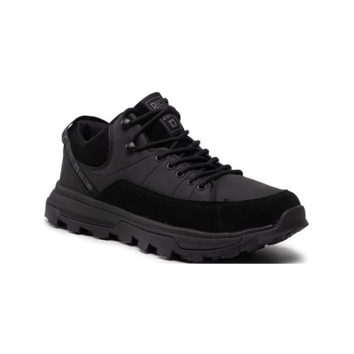 BIG STAR Chaussures Homme BIG STAR KK174244906 Noir - Dessus Synthétique - Talon Plat - Lacets