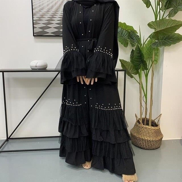 Caftan brodé dubaï Abaya turquie Kimono Cardigan Robe musulmane Hijab Caftan brodé dubaï Abaya turquie Kimono Cardigan Robe musulmane Hijab