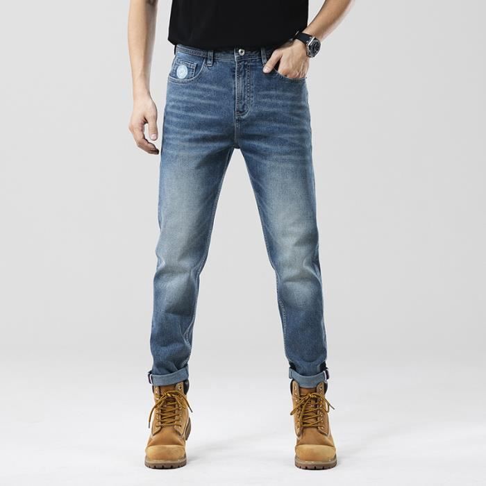 Jeans Homme Duke Brosh Taille 38 - Jambe 32 - Coupe Droite - Bleu Foncé Délavé - Très Bon état