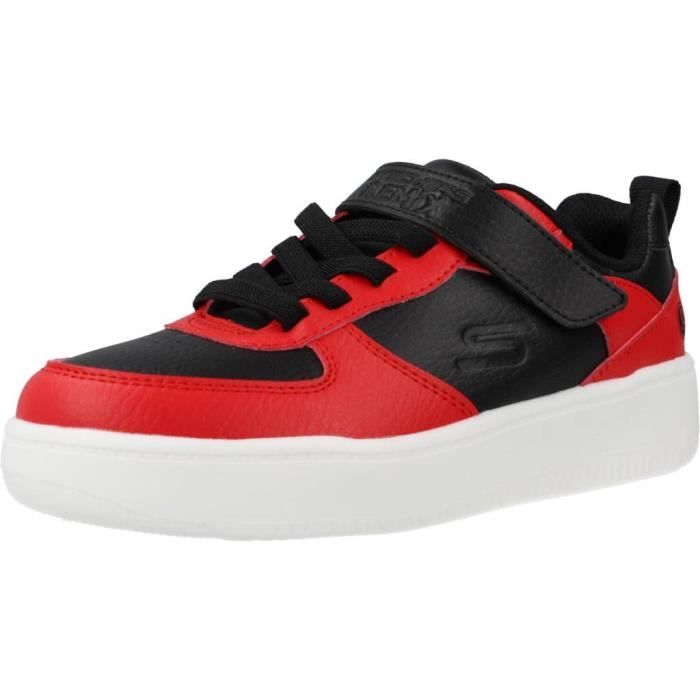 Skechers Basket Skechers 136663 Noir - Enfant - Garçon - Lacets - Plat