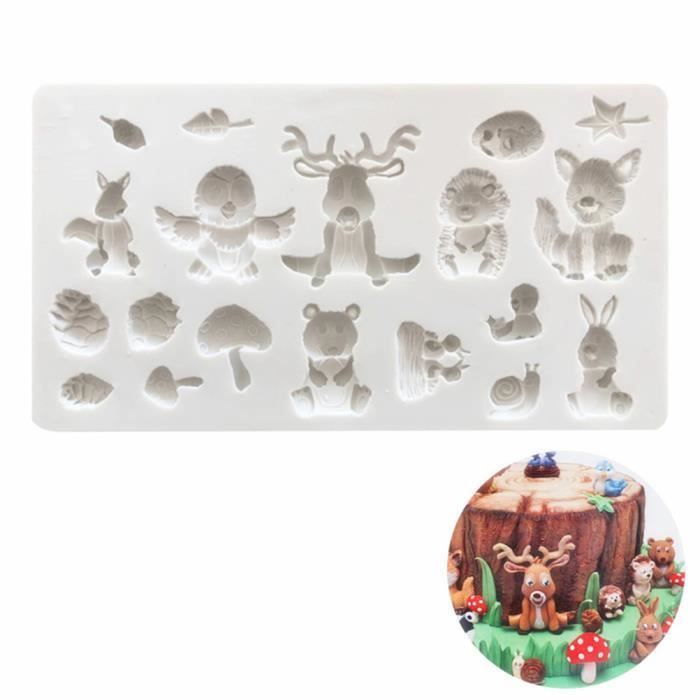 Moule à Fondant Silicone Tête Animaux Ferme - Décoration Gâteaux - Qualité Alimentaire