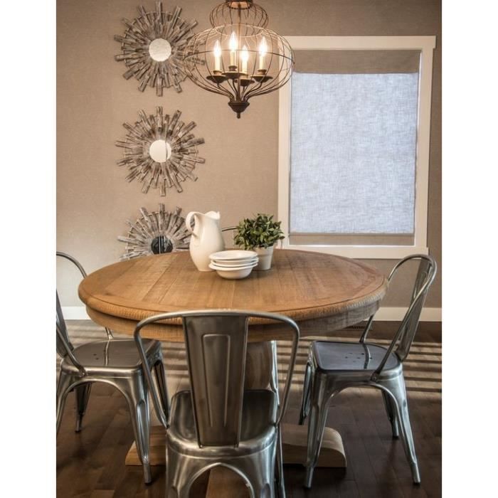 Lot De 4 Chaises Industrielle Bistro Style Salle A Manger Loft