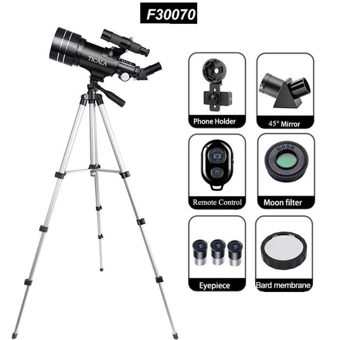 Télescope Astronomique Réfracteur 70mm - Lunette Professionnelle - Neuf