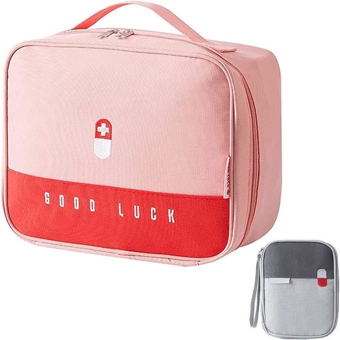 Trousse De Premiers Secours Vide - Mini Sac Médicament En Tissu Oxford Imperméable - Multi-poches - Pour Maison, Sport, Voyage